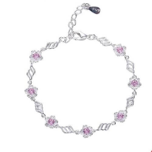 Pulseira Rosa Cristal Delicatto Nublece