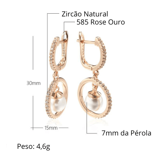 Brinco Argola com Perolas Nublece